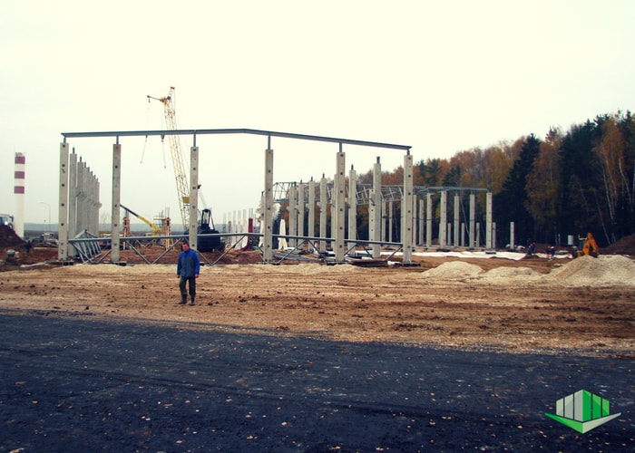 Строительство сервисного центра вольво в Домодедово